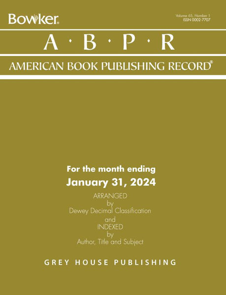 American Book Publishing Record Monthly, 2024 Subscription