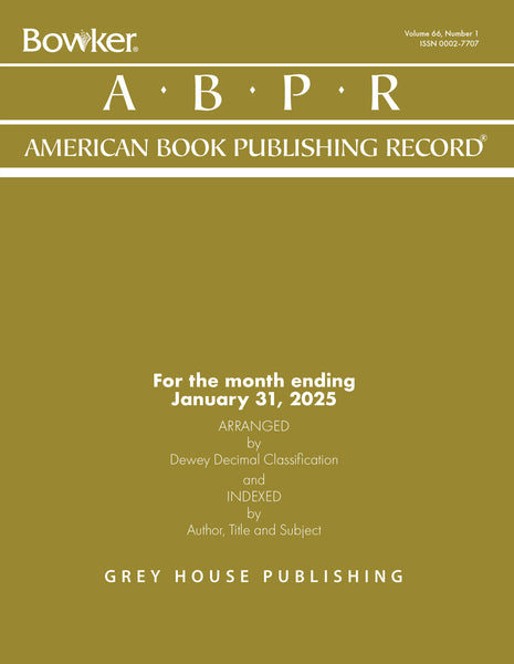 American Book Publishing Record Monthly, 2025 Subscription