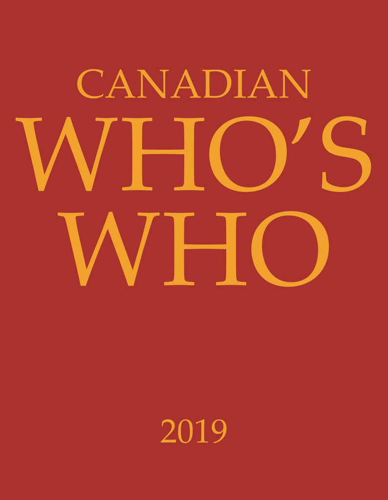 Canadian Who's Who 2019